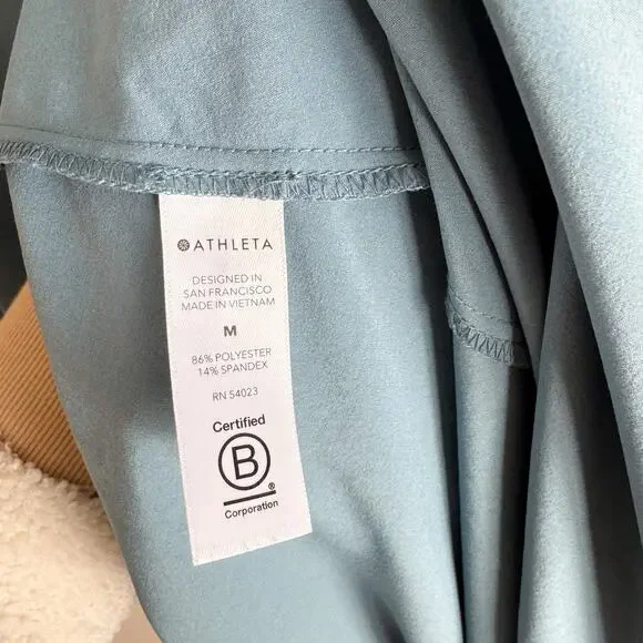 Athleta Blue Presidio Traveler Lightweight Racerback Maxi Hi Low Dress Medium - Picture 6 of 8